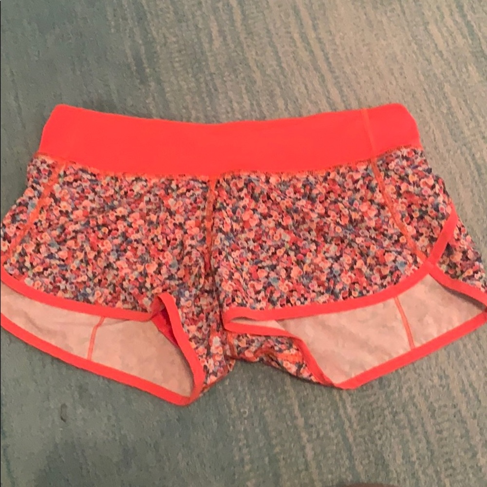 Lululemon Prism Petal Atomic Red Speed Short 6